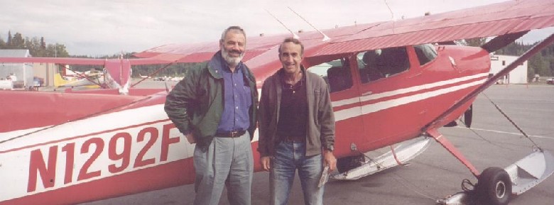 With Tony, our pilot, and Cessna 185